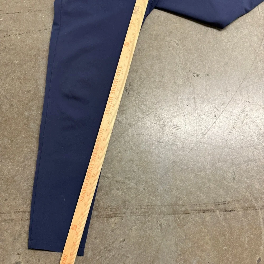 Collard Mens Golf Pants Navy Blue Stretch Recycled Blend Tapered‎ 32x34